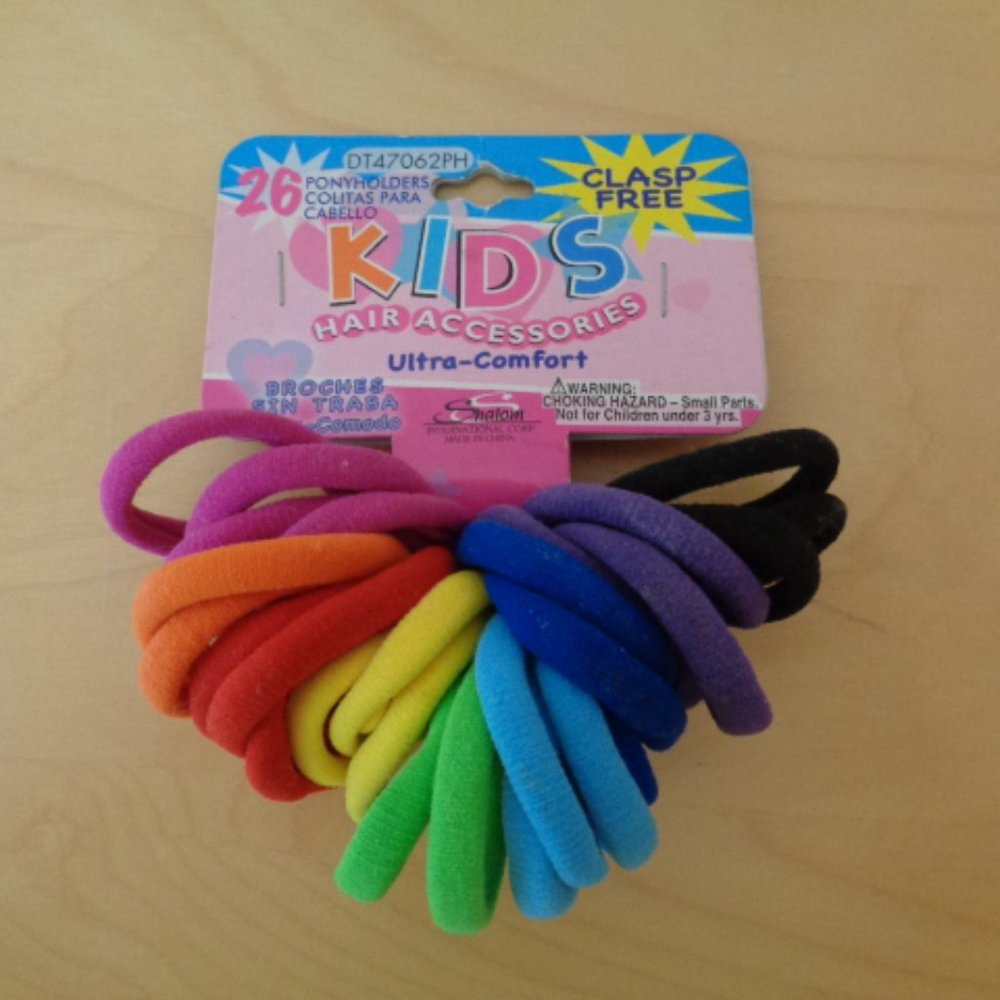 Ponytail Holders 26 PC Set Ultra Comfort Stretch Shalom Multi-Color NEW